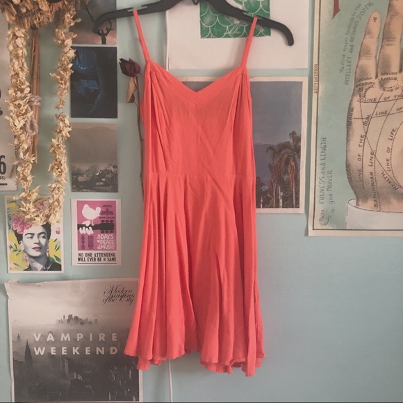 Coral Summer Dress - Picture 2 of 2